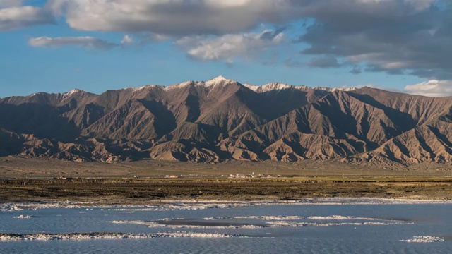 青海大柴旦雪山延时视频素材