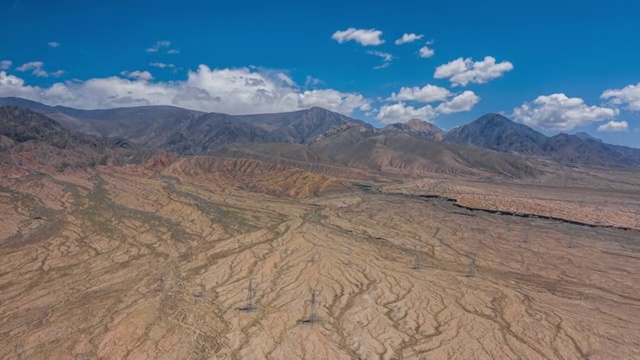 青海大柴旦雪山航拍延时视频素材