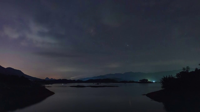 湖面上的星空银河视频素材