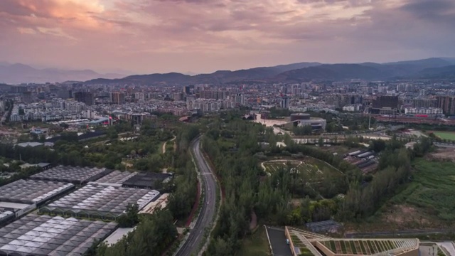 西昌城市空中延时镜头视频素材