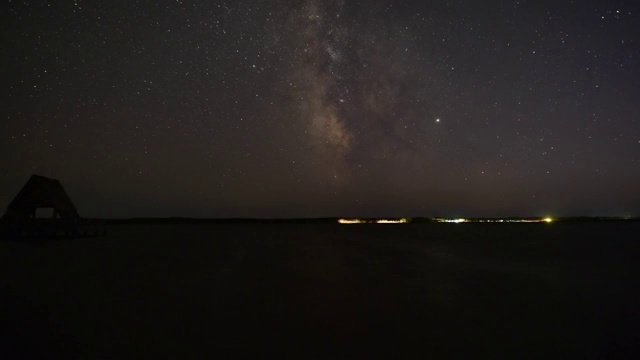 兴凯湖秋季星空视频素材