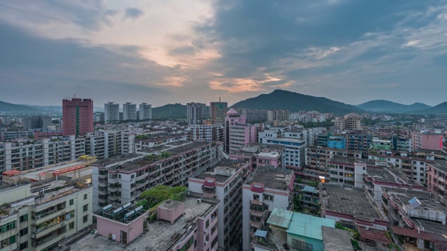 广州从化城区日转夜延时视频素材