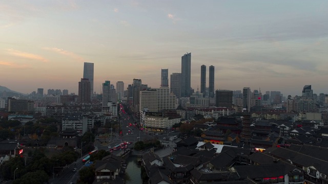 南禅寺古运河景区 京杭古运河 无锡视频素材