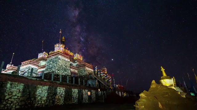 青海星空延时视频素材