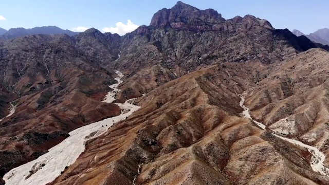 航拍雄伟的贺兰山脉高清视频视频素材