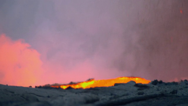 MS熔岩喷发和爆炸/莫纳克亚火山，夏威夷，美国视频素材