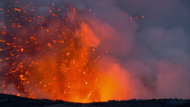 火山喷发和爆发/莫纳克亚火山，夏威夷，美国视频素材