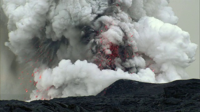 WS ZI火山喷发/希洛，夏威夷，美国视频素材