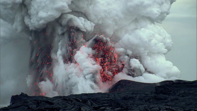 火山喷发/希洛，夏威夷，美国视频素材