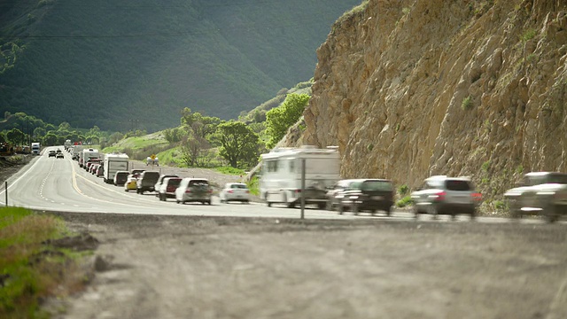 T/L WS汽车公路/西班牙叉峡谷，犹他州，美国视频素材