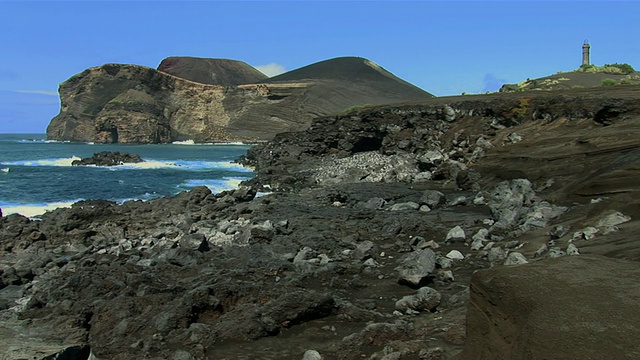 1957年，葡萄牙亚速尔群岛Faial岛的Ponta dos Capelinhos火山喷发后的新区域视频素材