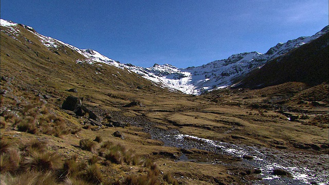 T/L WS阴影移动山谷和远离雪山/库斯科地区，秘鲁视频素材