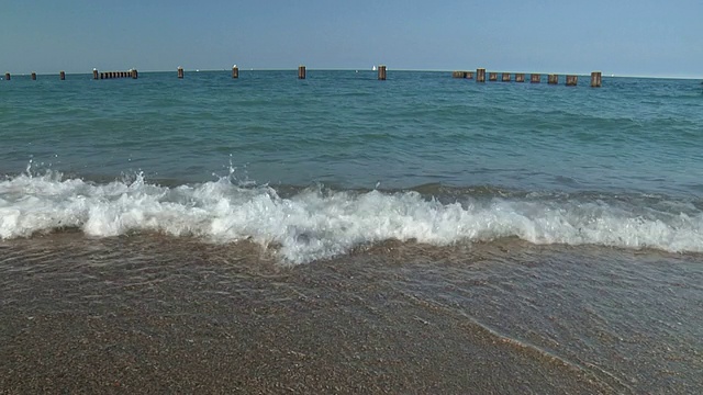 海滩海浪无缝环视频素材