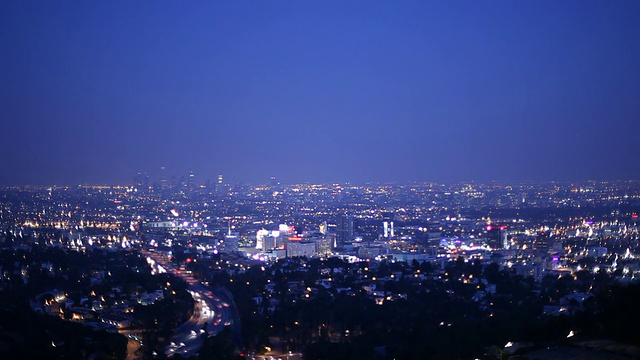 WS HA PAN洛杉矶夜景/美国加州视频素材