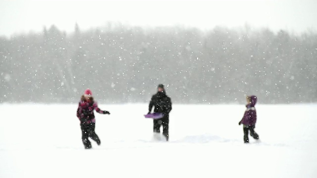 雪轮廓视频素材