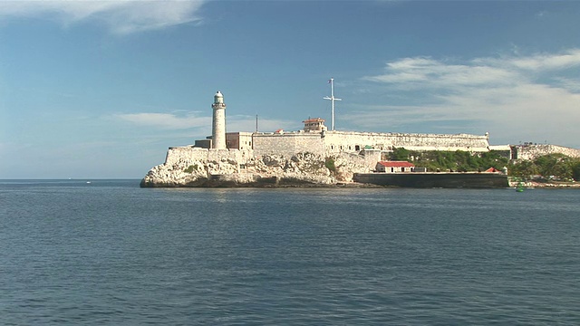 古巴哈瓦那Castillo del Morr的海景视频素材