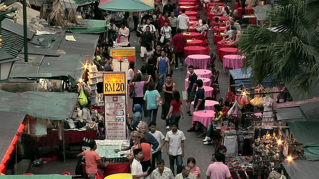 马来西亚吉隆坡唐人街的Jalan Hang Lekir市场景象视频素材