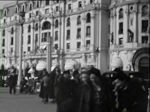 1936年B/W Negresco豪华饭店法国安格莱纳大教堂视频下载