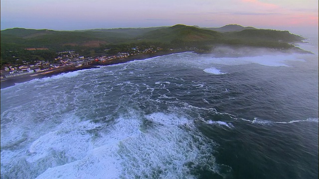 航空太平洋海岸，俄勒冈，美国视频素材