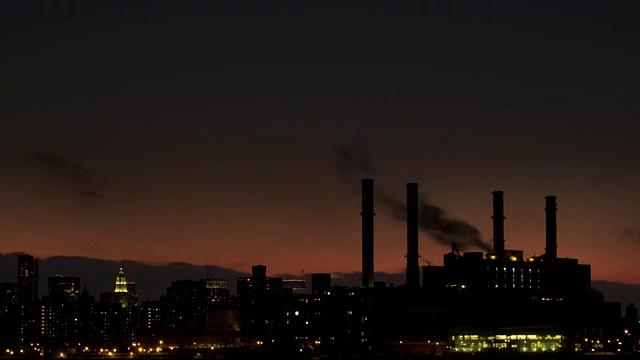 T/L爱迪生发电厂和曼哈顿下城的日-夜/纽约市视频素材