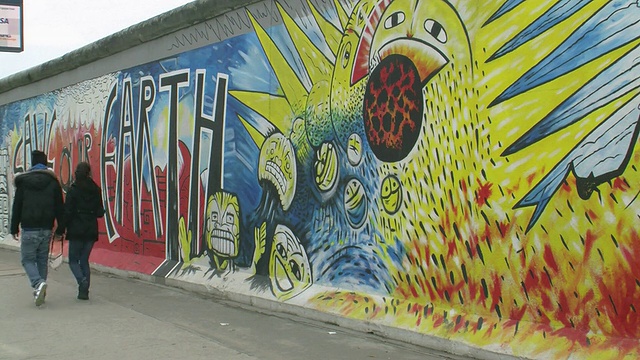 WS View of The Wall museum at East Side Gallery / Berlin，德国视频素材