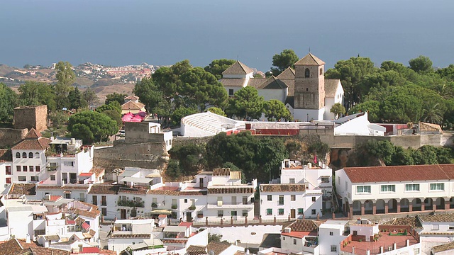 西班牙安达卢西亚Mijas / Costa del Sol村的景观视频素材