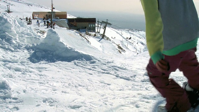 冬季黑门山滑雪胜地/黑门山，上加利利，以色列视频素材