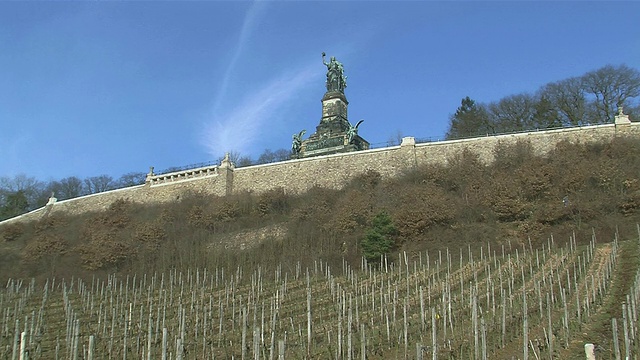 Niederwald-Monument的WS景观/ RÃ¼desheim, Hesse，德国视频素材