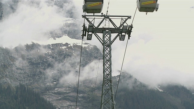 高空缆车/格林德沃，伯恩斯阿尔卑斯山，瑞士视频素材