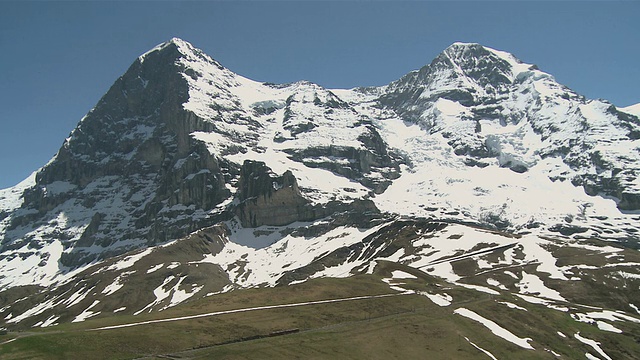 克莱恩·谢德格，艾格和MÃ¶nch山/格林德瓦尔德，伯恩斯阿尔卑斯山，瑞士视频素材