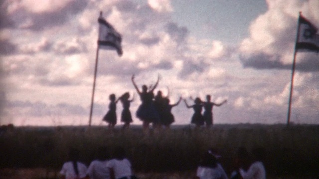 基布兹民族舞蹈家1962年视频素材