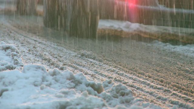 高清:雪上塞车视频素材