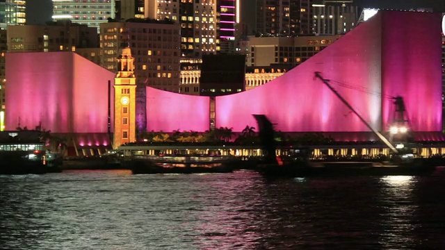 九龙港湾夜节目视频素材