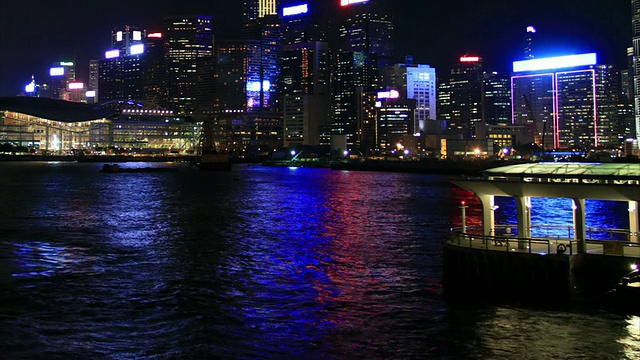 香港摩天大楼夜景高清视频素材