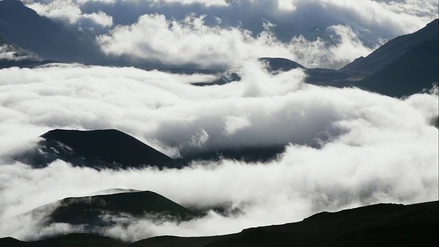 WS T/L PAN移动云图，哈雷阿卡拉火山口，毛伊岛，夏威夷，美国视频下载