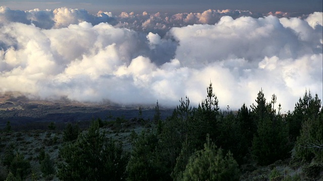 WS T/L PAN移动云，哈雷阿卡拉火山口，毛伊岛，夏威夷，美国视频素材