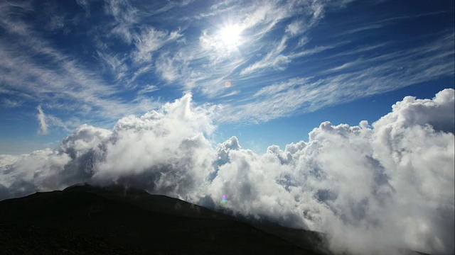 WS T/L PAN云团，哈雷阿卡拉火山口，毛伊岛，夏威夷，美国视频素材