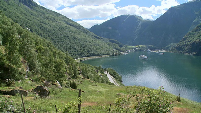 挪威的Sogn - fjord / Aurlandsvange, Sogn og Fjordane视频素材