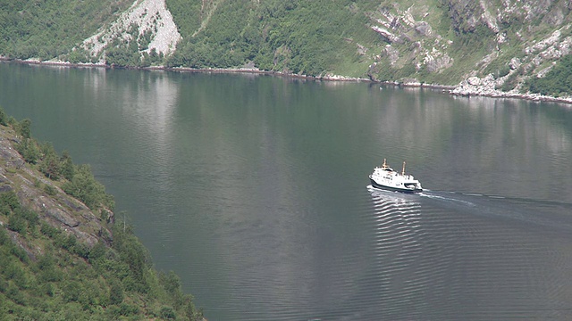 挪威Geirangerfjorden / Geiranger, More og Romsdal视频素材