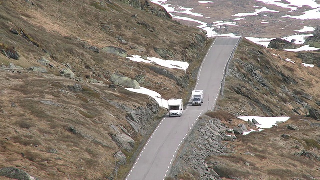 挪威Sognefjellsvegen mountain / Jotunheimen Nationalpark, Sogn og Fjordane, sougneffvegen mountains视频素材