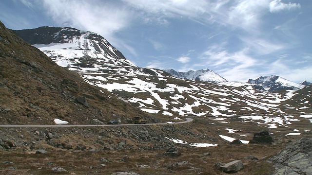 挪威Sognefjellsvegen mountain / Jotunheimen Nationalpark, Sogn og Fjordane, PAN View视频素材