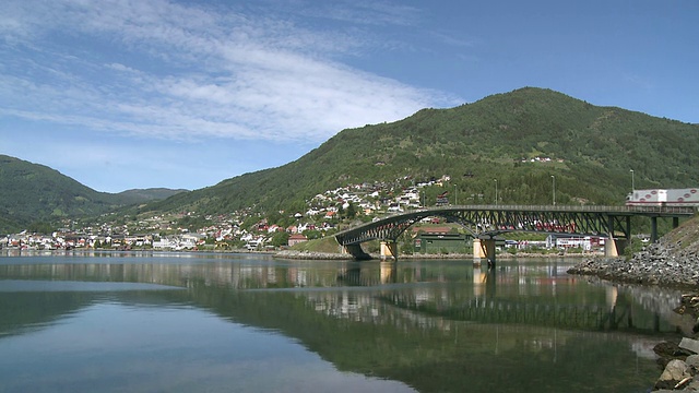 挪威的Sogndal city / Sogndal, Sogn og Fjordane视频素材