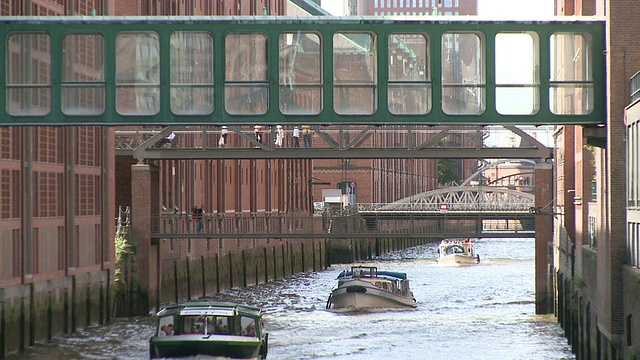 德国汉堡，Speicherstadt(仓库区)的WS View视频素材