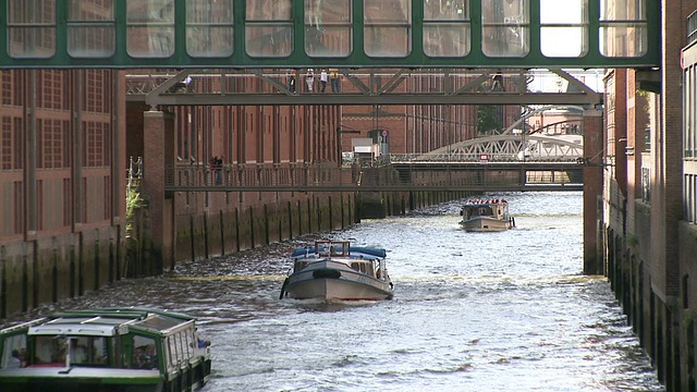 德国汉堡，Speicherstadt(仓库区)的WS View视频素材