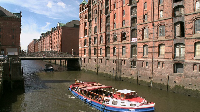 德国汉堡，Speicherstadt(仓库区)的WS View视频素材