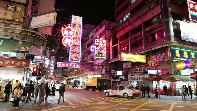 WS夜景/中国香港视频素材