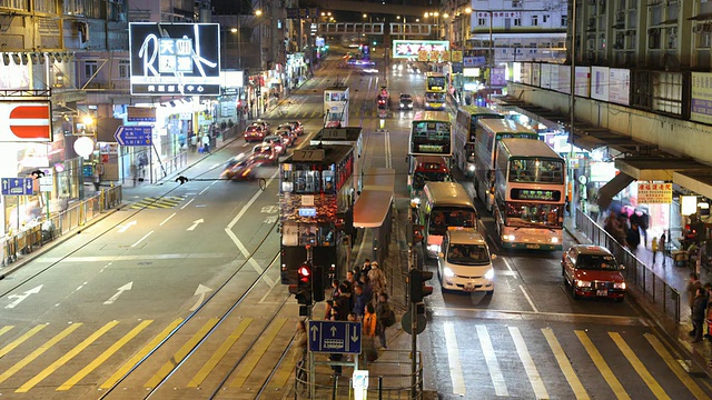 T/L WS HA夜街景/中国香港视频素材