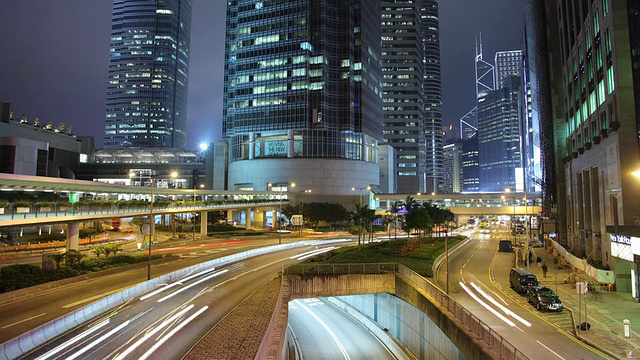 T/L WS夜景/中国香港视频素材