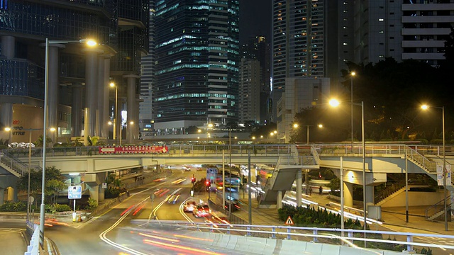 T/L WS夜景/中国香港视频素材