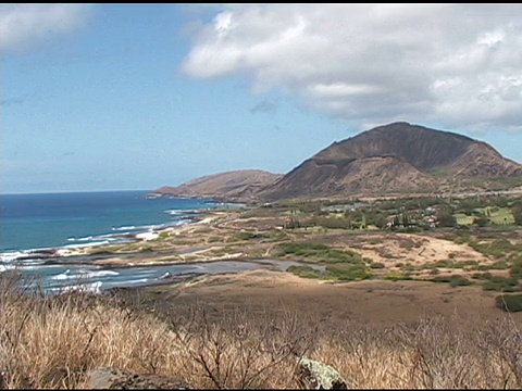 夏威夷瓦胡岛上的科科火山口。视频素材